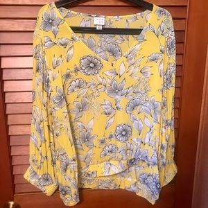 Yellow floral top